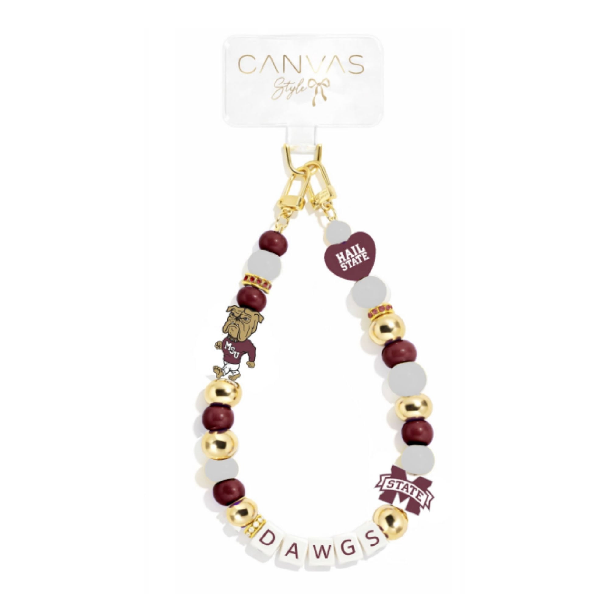 CANVAS Style Mississippi State Bulldogs Beaded Wrislet