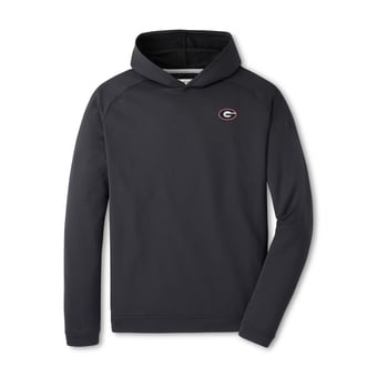 Men's Peter Millar  Black Georgia Bulldogs Pine Performance Hoodie