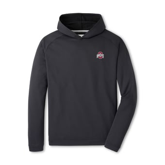 Men's Peter Millar  Black Ohio State Buckeyes Pine Performance Hoodie