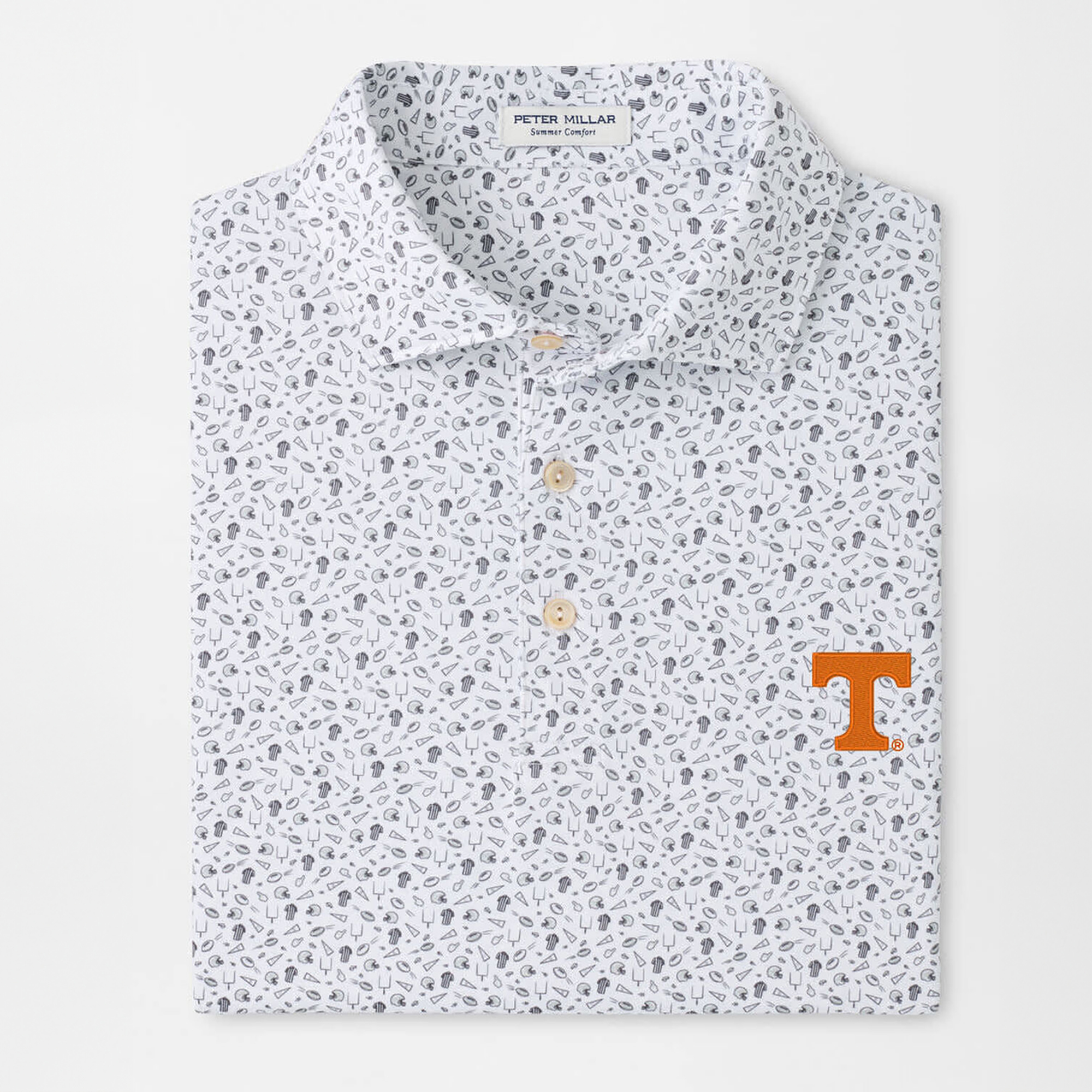 Men's Peter Millar  Gray Tennessee Volunteers Kick Off Performance Polo