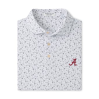 Men's Peter Millar  Gray Alabama Crimson Tide Kick Off Performance Polo