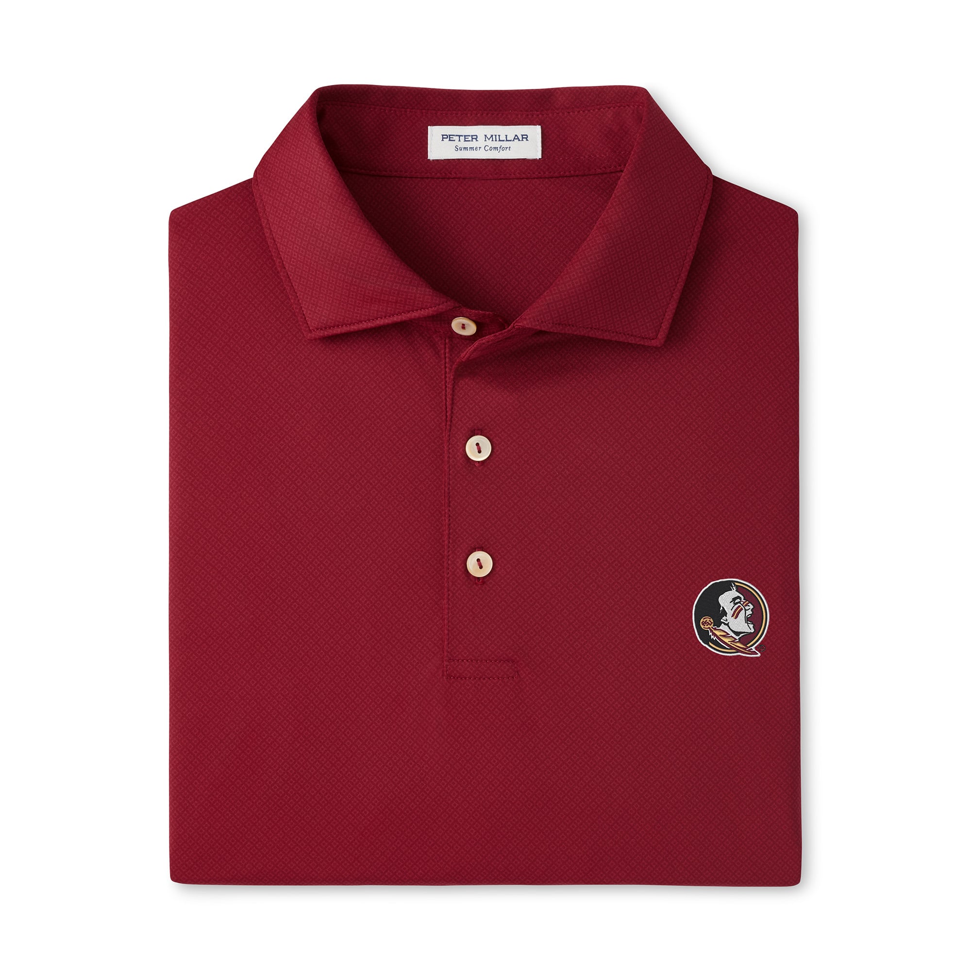 Men's Peter Millar Garnet Florida State Seminoles Hugo Performance Jersey Polo