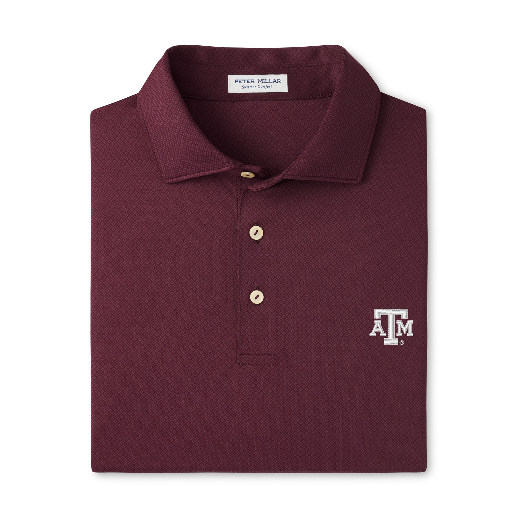 Men's Peter Millar Maroon Texas A&M Aggies Hugo Performance Jersey Polo