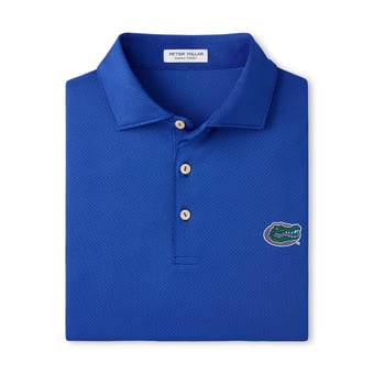 Men's Peter Millar Royal Florida Gators Hugo Performance Jersey Polo
