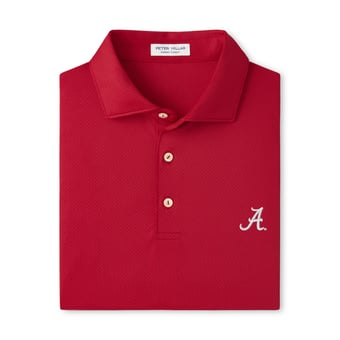 Men's Peter Millar Crimson Alabama Crimson Tide Hugo Performance Jersey Polo