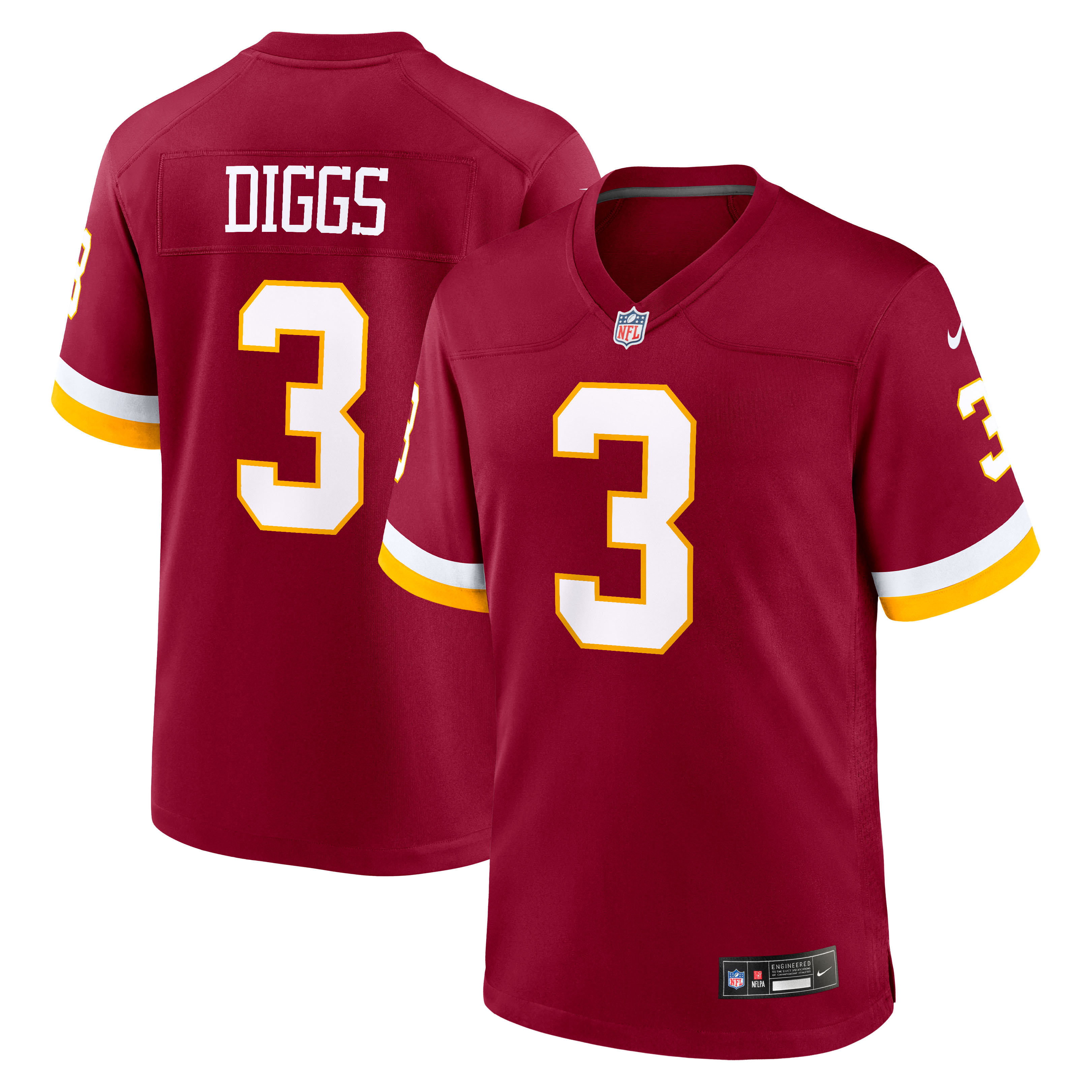 Men's Nike Stefon Diggs Burgundy Washington Commanders Game Jersey