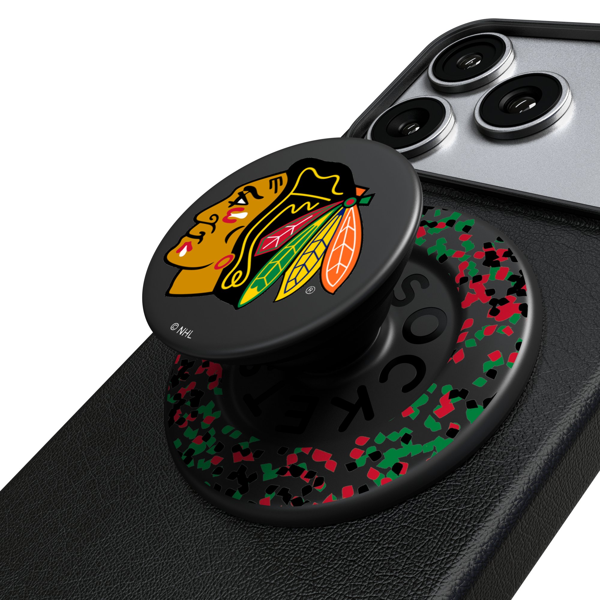 Keyscaper Chicago Blackhawks  Confetti Magnetic Phone Grip & Stand