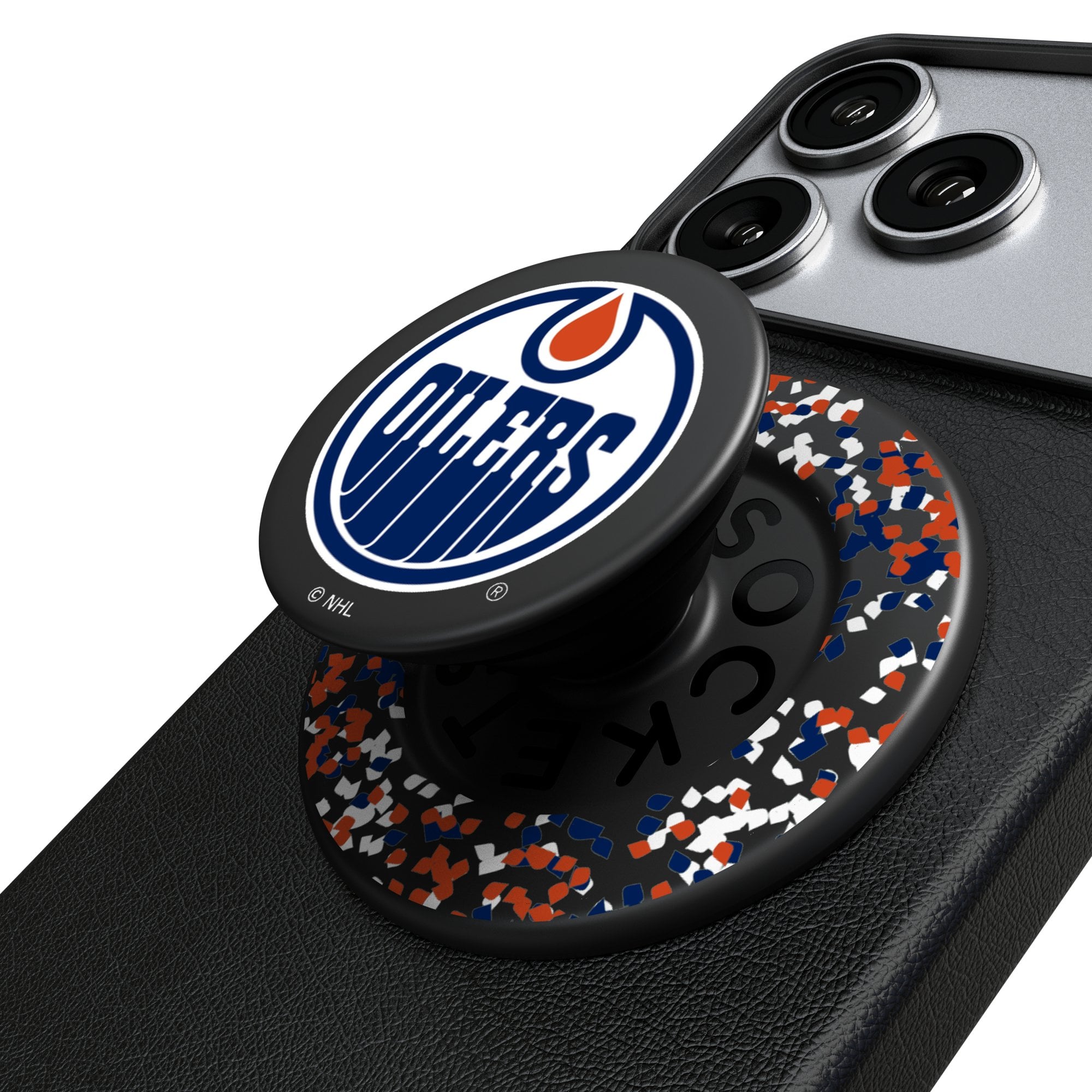 Keyscaper Edmonton Oilers  Confetti Magnetic Phone Grip & Stand