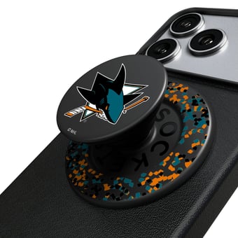 Keyscaper San Jose Sharks  Confetti Magnetic Phone Grip & Stand