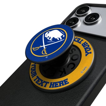 Keyscaper Buffalo Sabres Personalized Endzone Solid PopSockets Magnetic Phone Grip & Stand