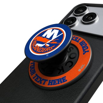 Keyscaper New York Islanders Personalized Endzone Solid PopSockets Magnetic Phone Grip & Stand