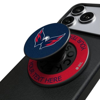 Keyscaper Washington Capitals Personalized Endzone Solid PopSockets Magnetic Phone Grip & Stand