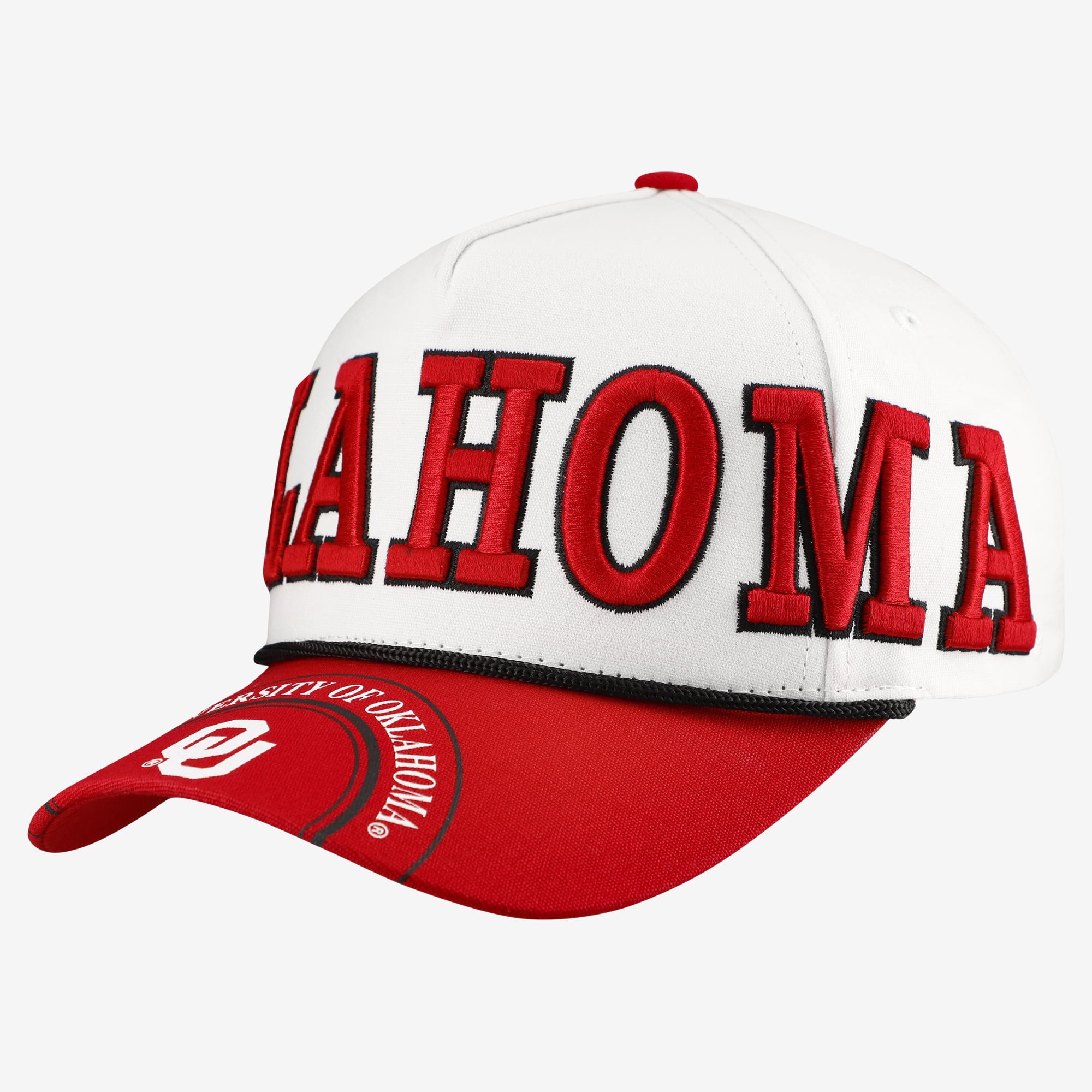 Women's Gameday Social  White/Crimson Oklahoma Sooners Five-Panel Rope Away Adjustable Hat