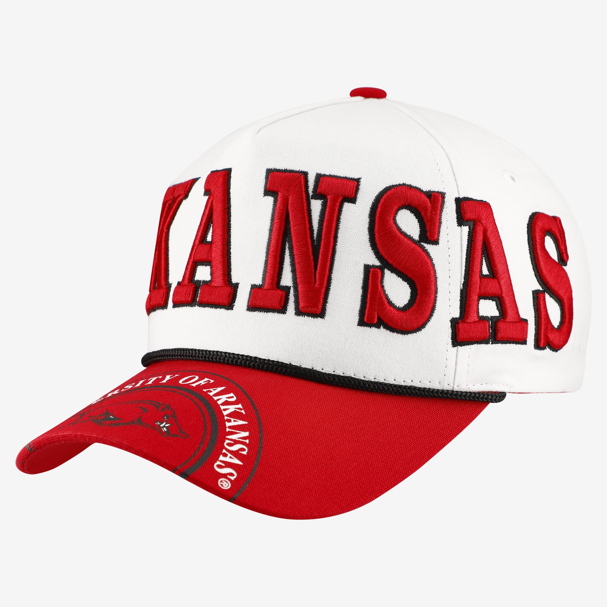 Women's Gameday Social  White/Cardinal Arkansas Razorbacks Five-Panel Rope Away Adjustable Hat
