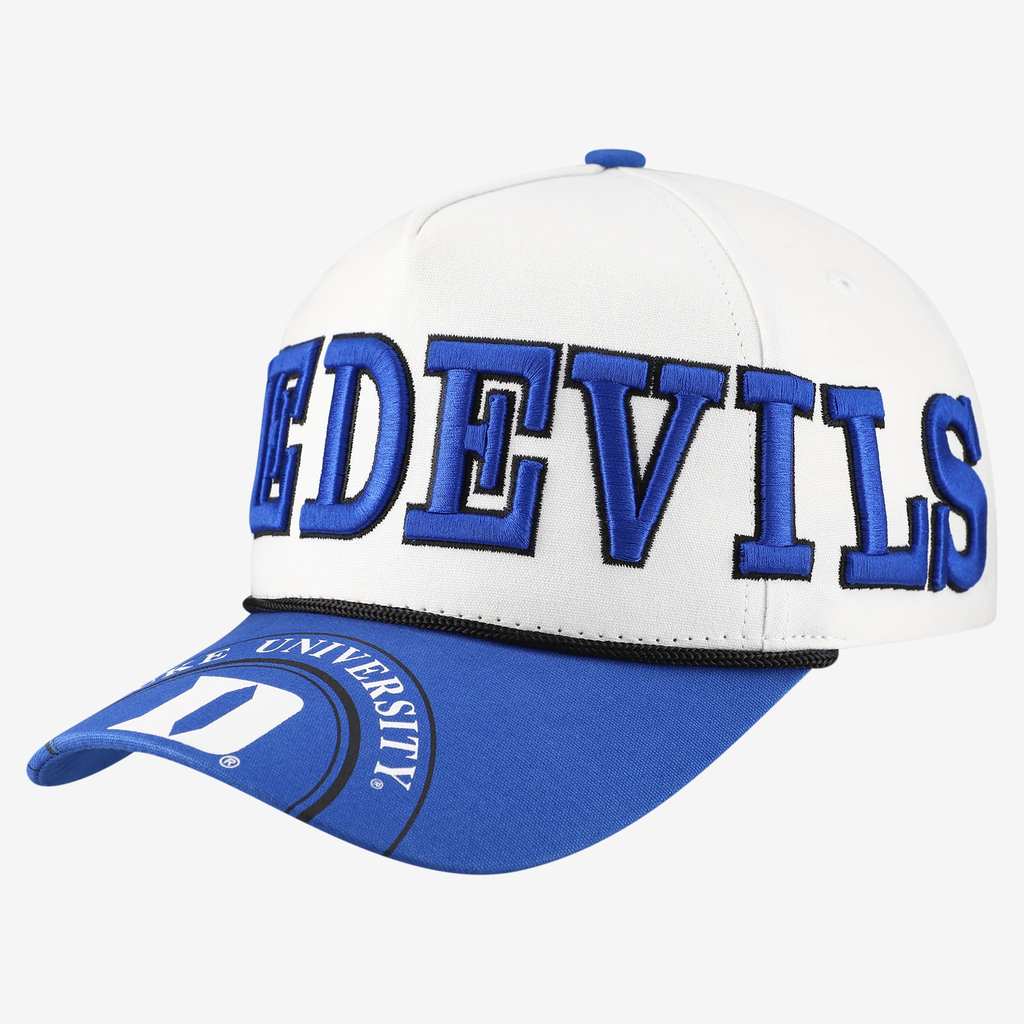 Women's Gameday Social  White/Royal Duke Blue Devils Five-Panel Rope Away Adjustable Hat