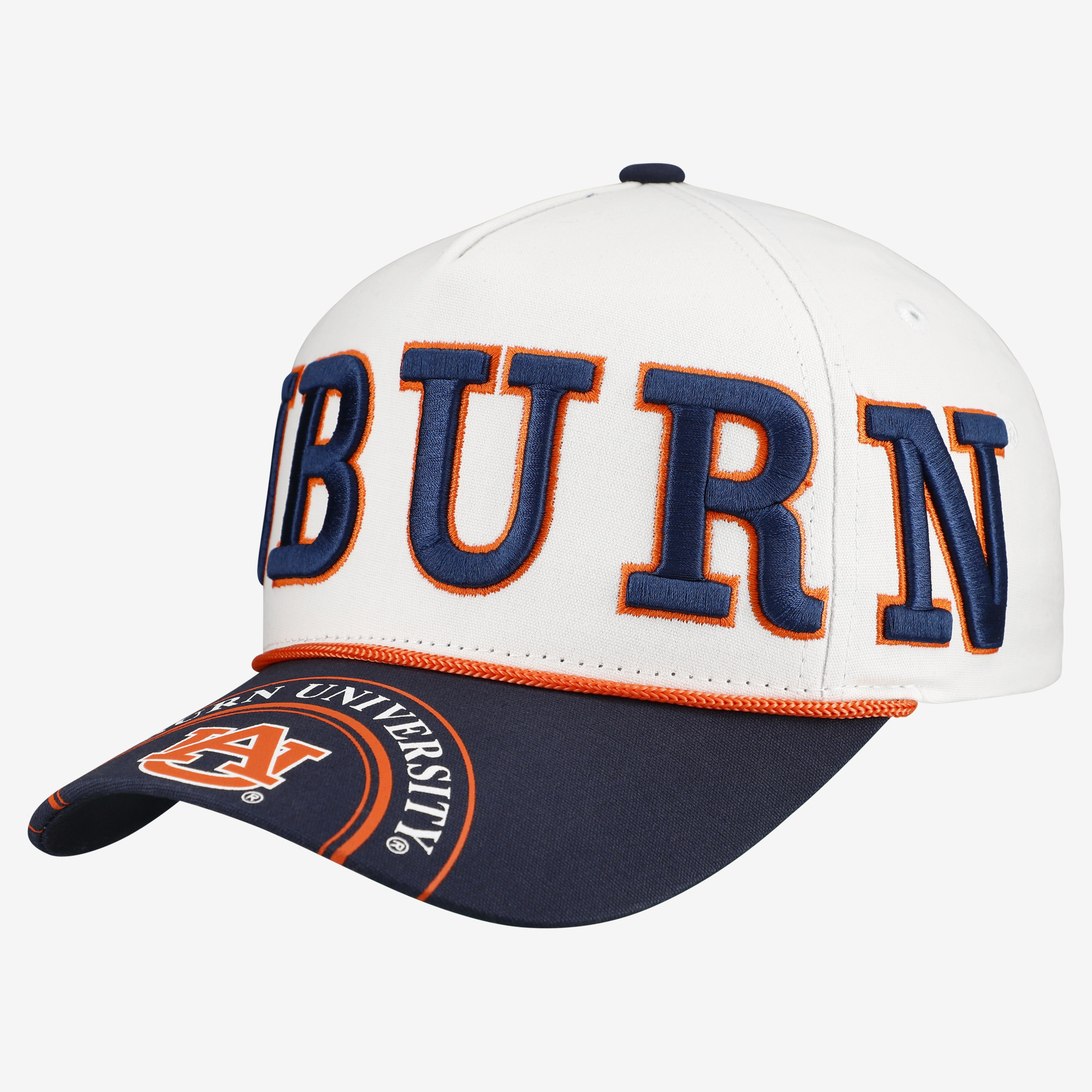 Women's Gameday Social  White/Navy Auburn Tigers Five-Panel Rope Away Adjustable Hat