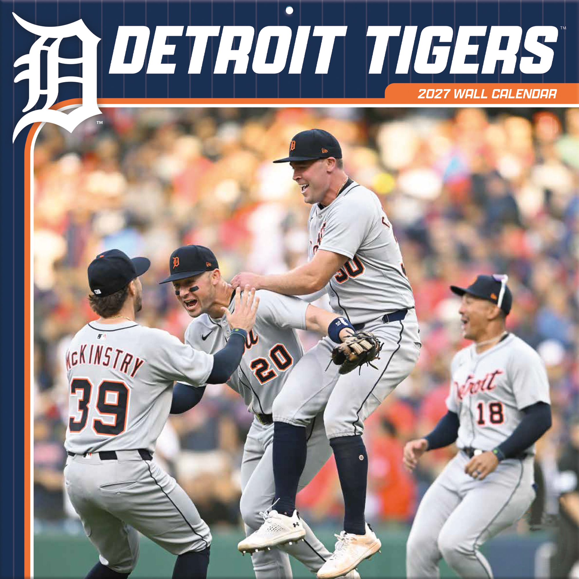 Detroit Tigers 2027 12” x 12” Team Wall Calendar