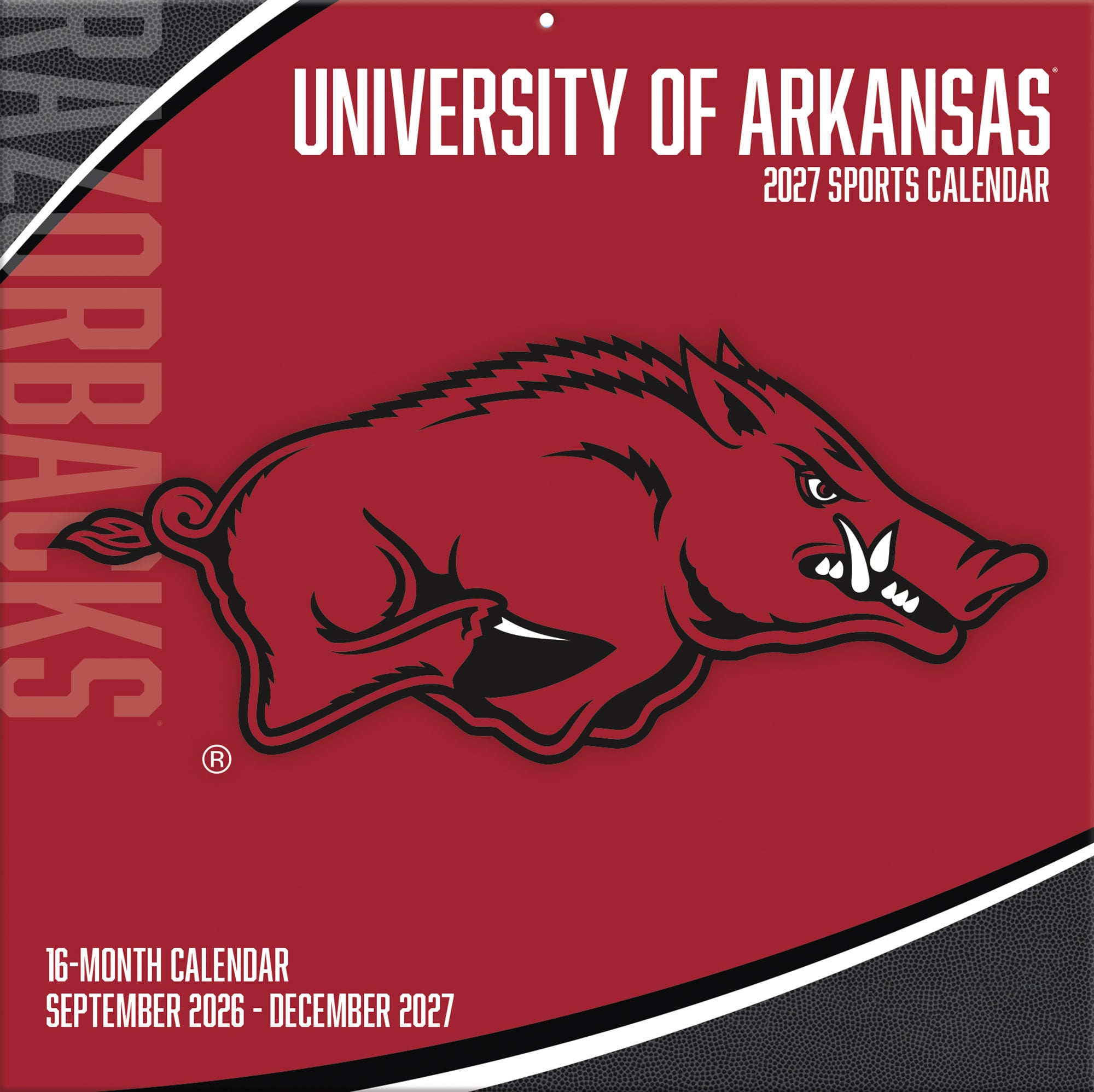 Arkansas Razorbacks 2027 12” x 12” Team Wall Calendar