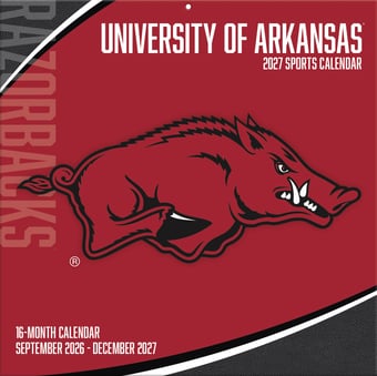 Arkansas Razorbacks 2027 12” x 12” Team Wall Calendar