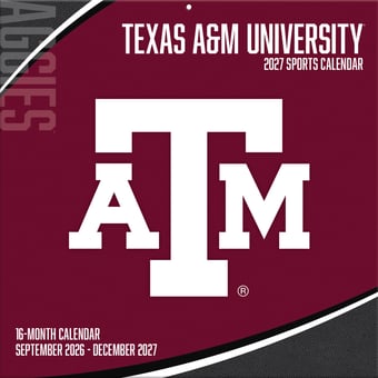 Texas A&M Aggies 2027 12” x 12” Team Wall Calendar