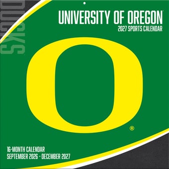 Oregon Ducks 2027 12” x 12” Team Wall Calendar