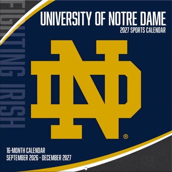 Notre Dame Fighting Irish 2027 12” x 12” Team Wall Calendar