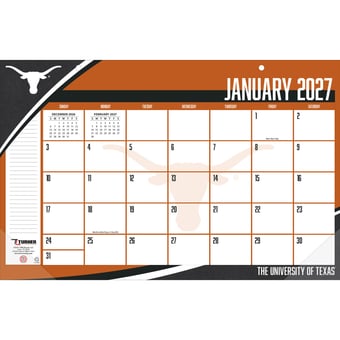 Texas Longhorns 17" x 11" Desk Pad Calendar