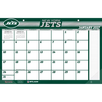 New York Jets 17" x 11" Desk Pad Calendar