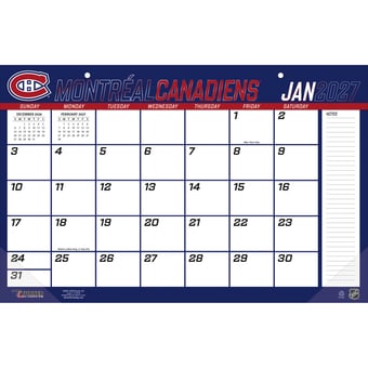 "Montreal Canadiens 17"" x 11"" Desk Pad Calendar"