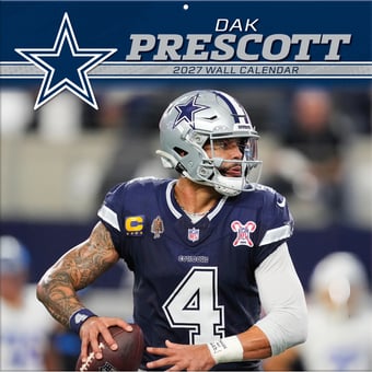 "Dak Prescott Dallas Cowboys 12"" x 12"" 2027 Player Wall Calendar"