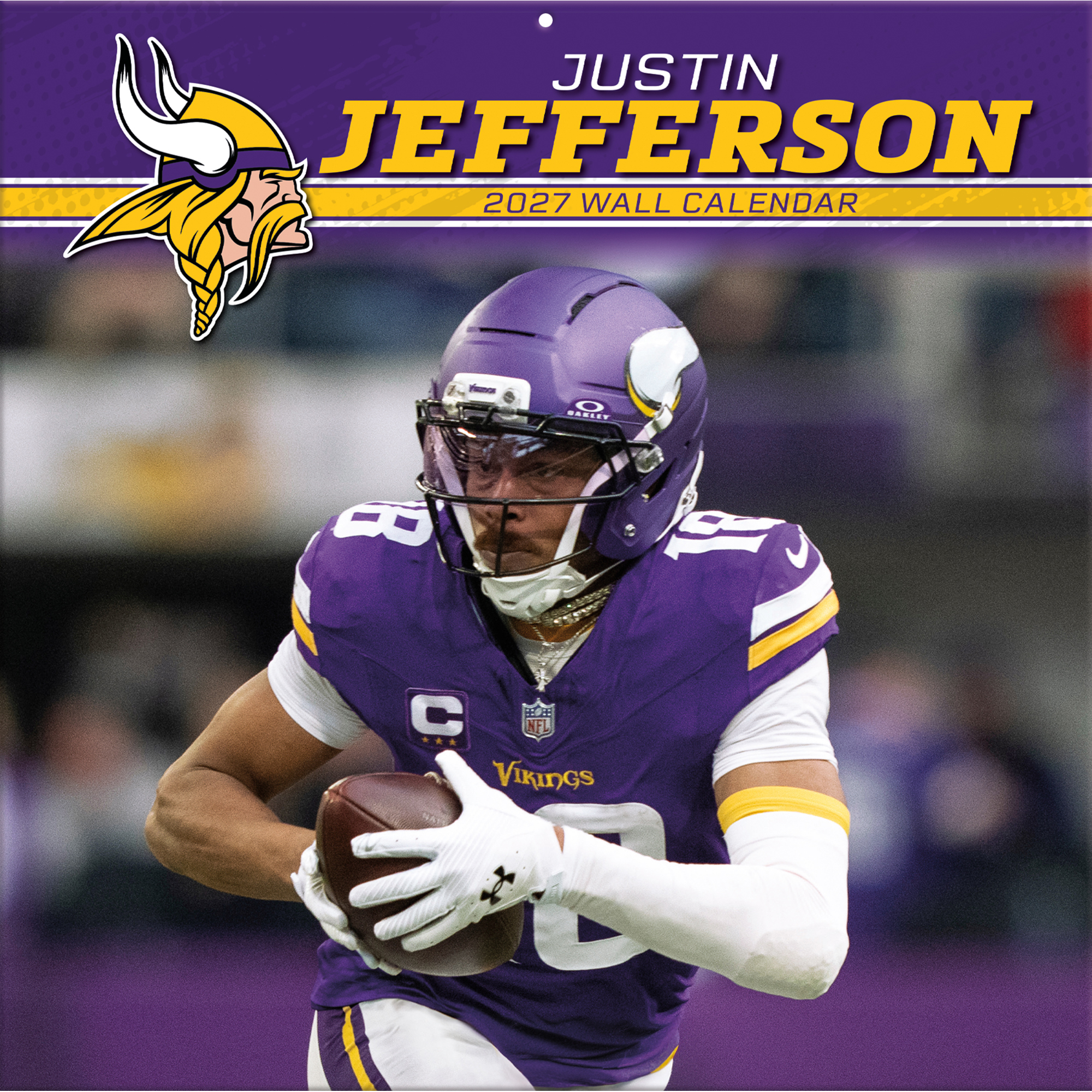 Justin Jefferson Minnesota Vikings 12" x 12" 2027 Player Wall Calendar