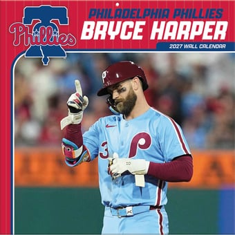 "Bryce Harper Philadelphia Phillies 12"" x 12"" 2027 Player Wall Calendar"