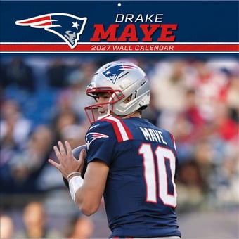 Drake Maye New England Patriots 12" x 12" 2027 Player Wall Calendar