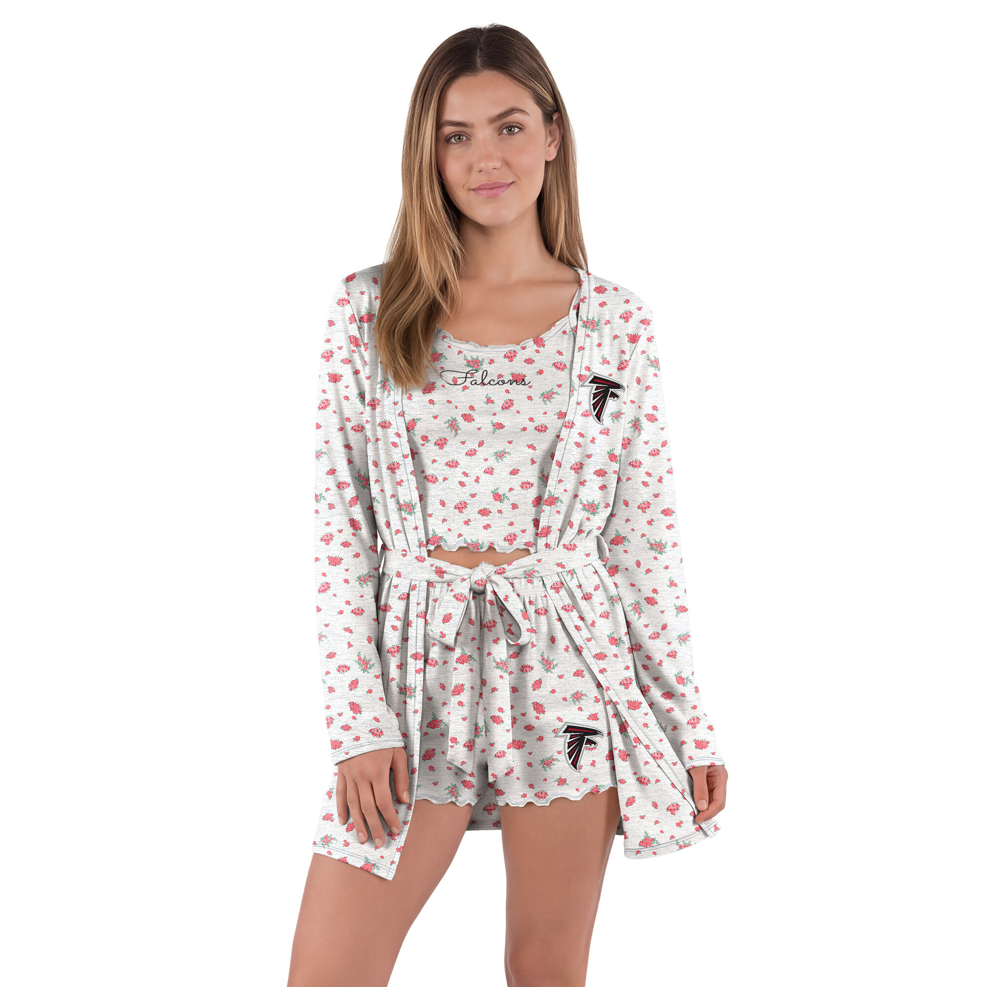 Women's Concepts Sport  Heather Gray/Red Atlanta Falcons Cora Hacci Knit Sleep Set