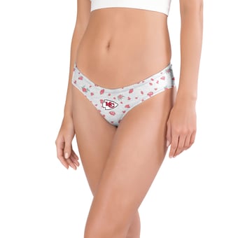 Women's Concepts Sport White/Red Kansas City Chiefs Cora Allover Print Knit Thong