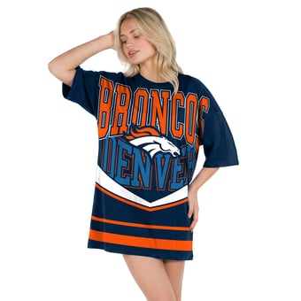 Women's Concepts Sport Navy Denver Broncos Mosaic Knit Nightdress
