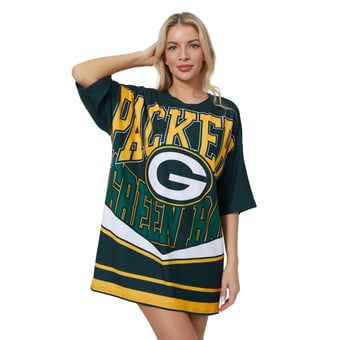 Women's Concepts Sport Green Green Bay Packers Mosaic Knit Nightdress