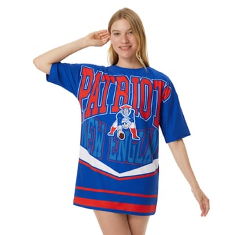Women's Concepts Sport Royal New England Patriots Mosaic Knit Nightdress
