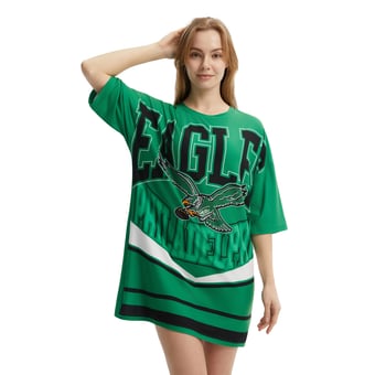 Women's Concepts Sport Kelly Green Philadelphia Eagles Mosaic Knit Nightdress