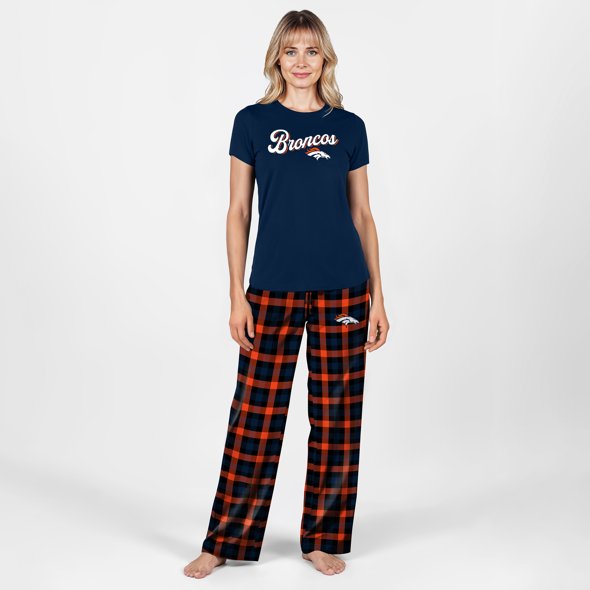Women’s Concepts Sport Navy Denver Broncos Highland Sleep Set