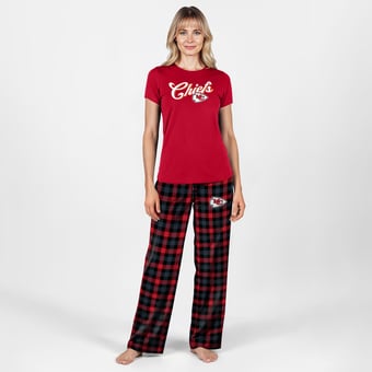 Women's Concepts Sport  Red Kansas City Chiefs Highland Sleep Set