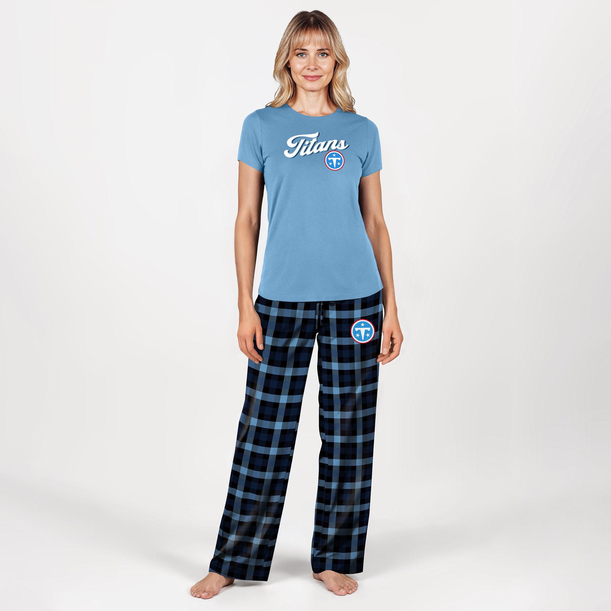 Women's Concepts Sport Light Blue Tennessee Titans Highland Sleep Set