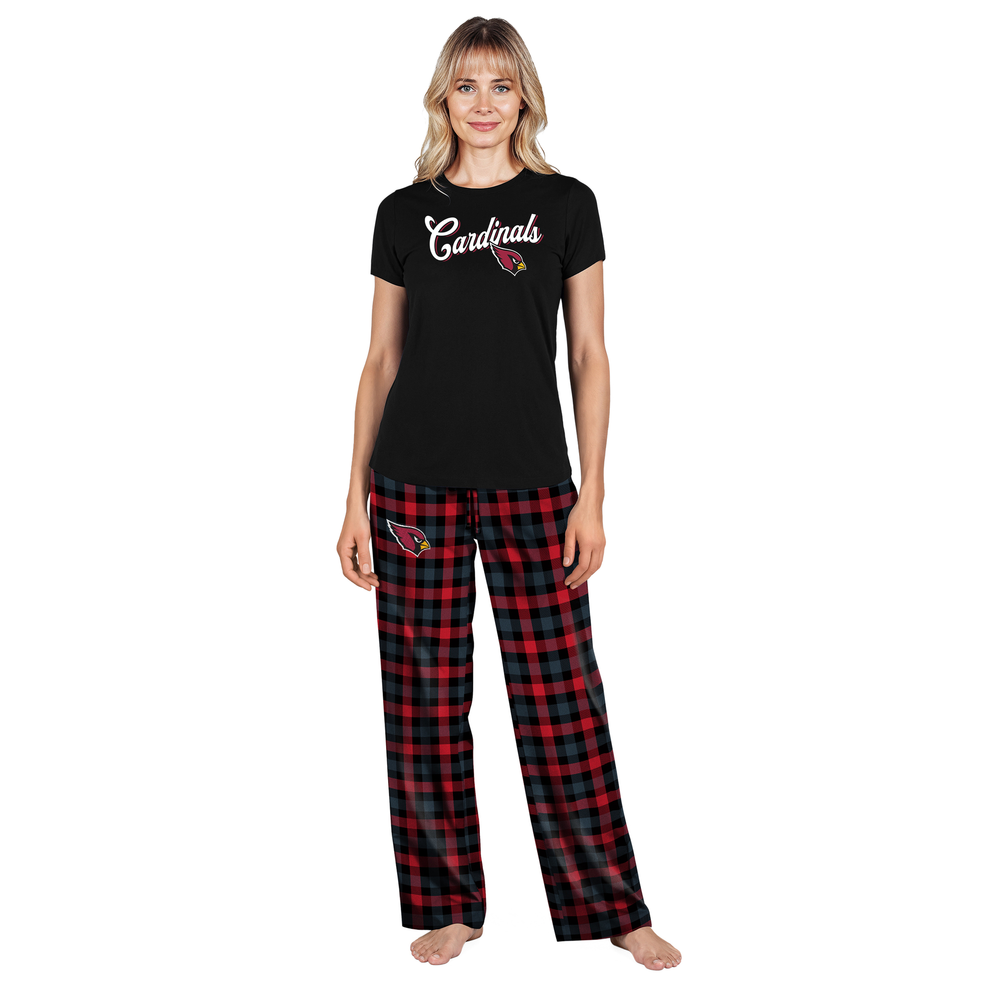 Women's Concepts Sport  Black Arizona Cardinals Highland Sleep Set