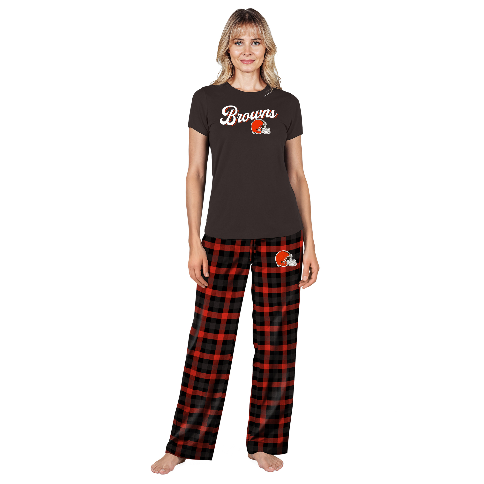 Women's Concepts Sport  Brown Cleveland Browns Highland Sleep Set