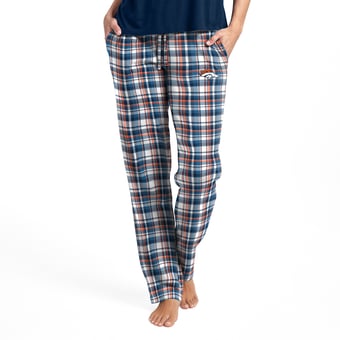 Women's Concepts Sport  Navy Denver Broncos Medley Plaid Pants