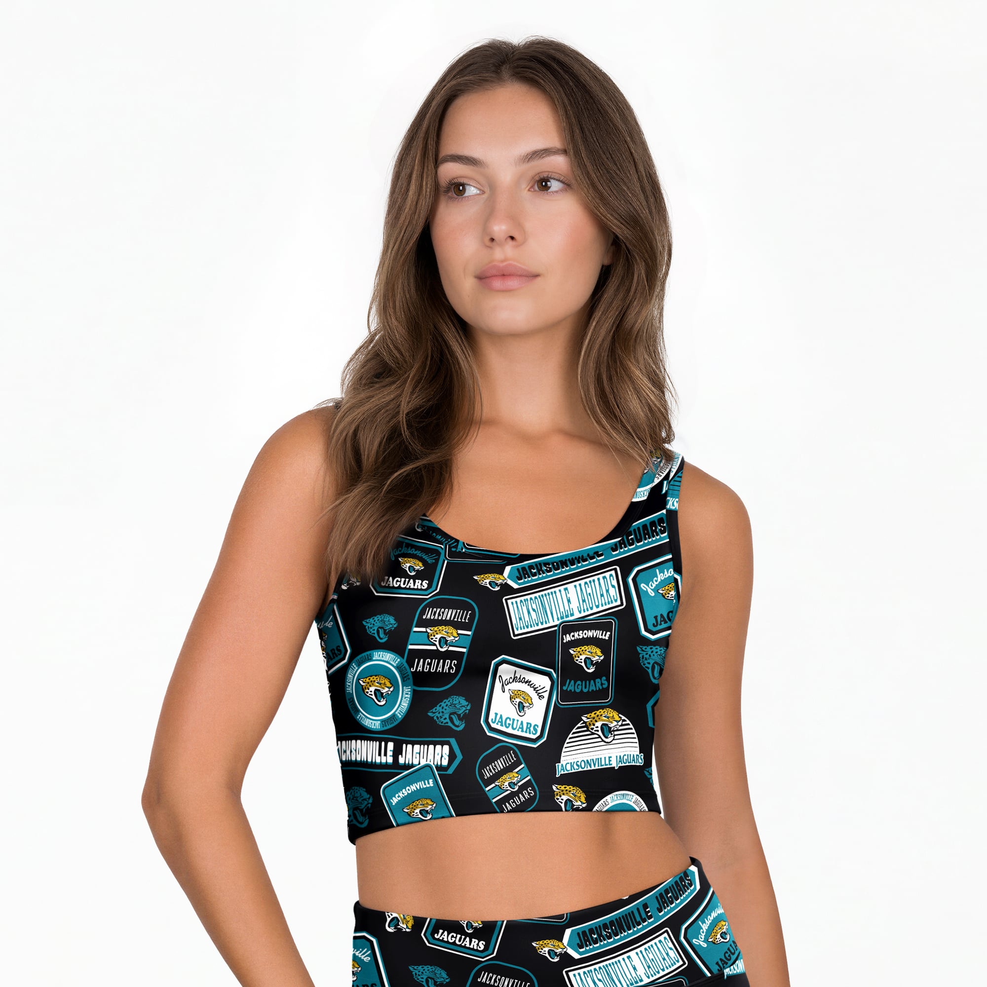 Women’s Concepts Sport Black Jacksonville Jaguars Grady Allover Print Bralette
