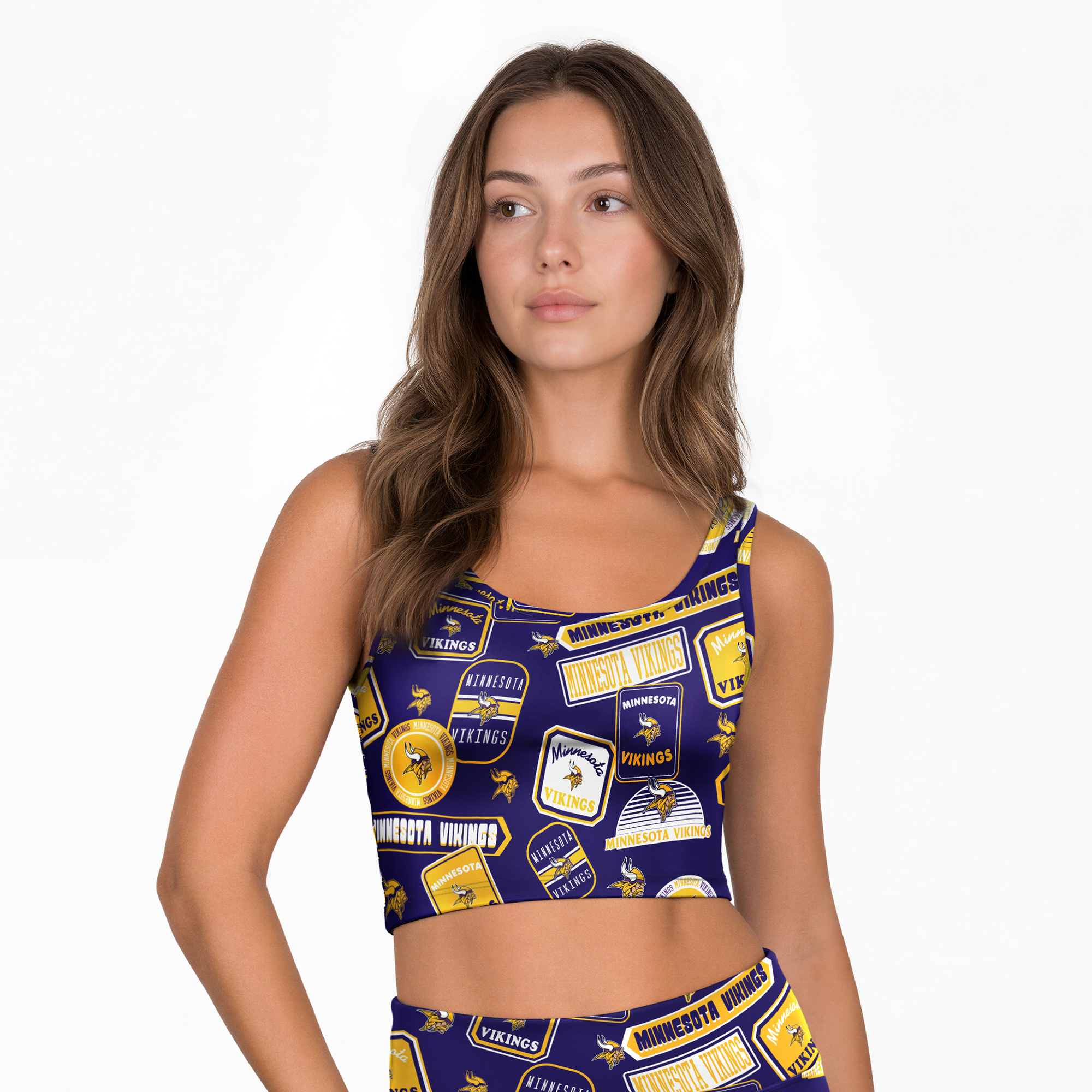Women's Concepts Sport Purple Minnesota Vikings Grady Allover Print Bralette