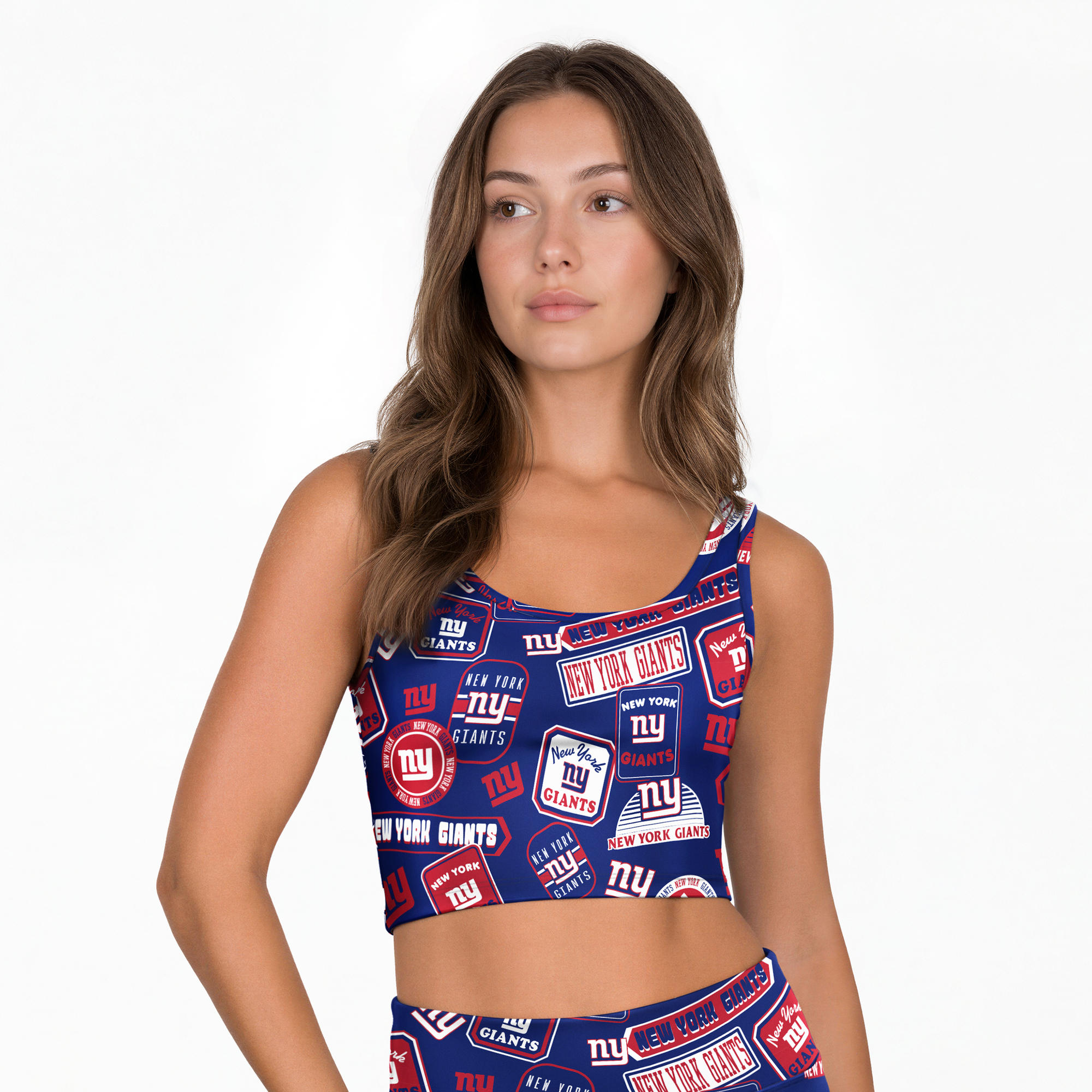 Women's Concepts Sport Royal New York Giants Grady Allover Print Bralette