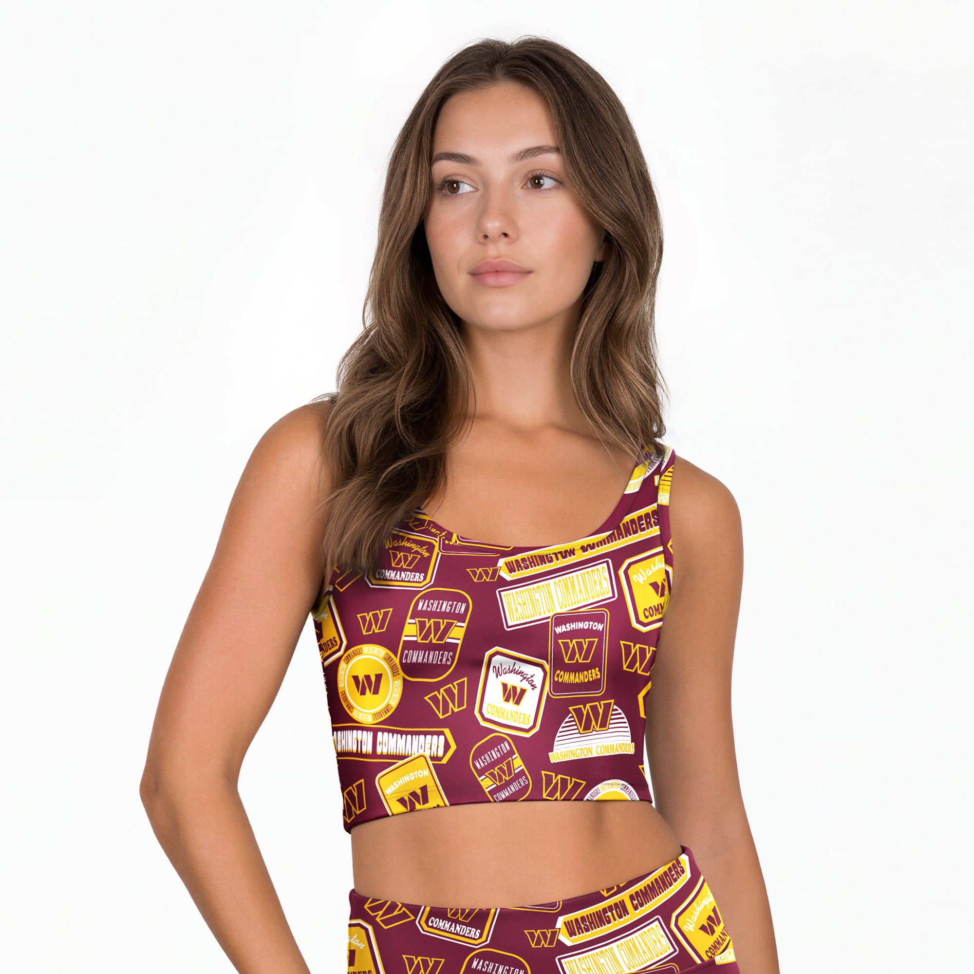Women’s Concepts Sport Burgundy Washington Commanders Grady Allover Print Bralette
