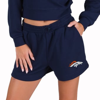 Women's Concepts Sport  Navy Denver Broncos Kingston Knit Lounge Short